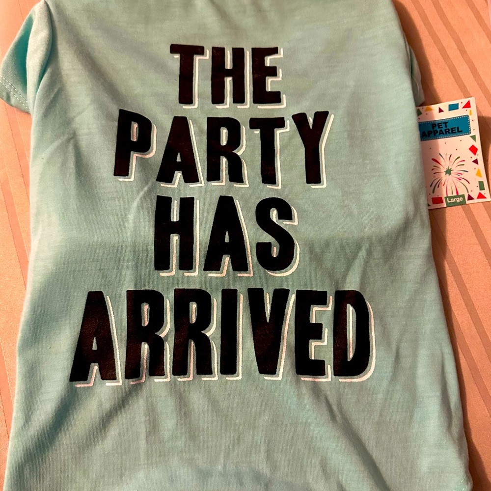 NWT Pet Apparel size L tee shirt for dog in blue